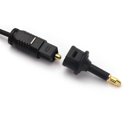 Tomada de fábrica Toslink adaptador de áudio de fibra óptica 3,5 mini porta de extensão quadrada para conversão de fibra óptica