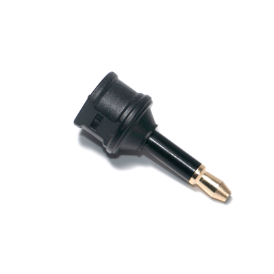 Tomada de fábrica Toslink adaptador de áudio de fibra óptica 3,5 mini porta de extensão quadrada para conversão de fibra óptica