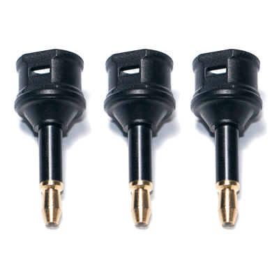 Tomada de fábrica Toslink adaptador de áudio de fibra óptica 3,5 mini porta de extensão quadrada para conversão de fibra óptica