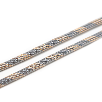 Corda de cabo óptico de saída de fábrica, PVC de cor e padrão alternativos, corda de bainha LSZH tecida OD2.2/4.0/5.0/6.0