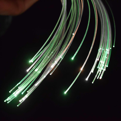Tomada de fábrica POF 10mX 6mm Diâmetro externo PVC PMMA Plástico Preto Jaqueta Brilho Cabo de Fibra Óptica Para Luz Decorativa