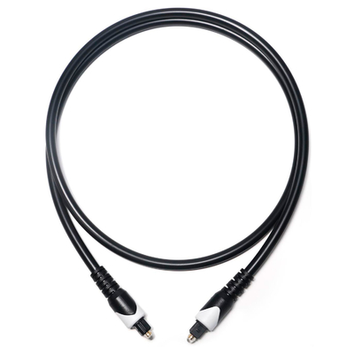 Cabo Digital White&Toslink OD4.0 Cabo de Fibra Óptica Banhado LSZH PVC Shelter Plugue Redondo Para Casa Plaer CD Soundbar
