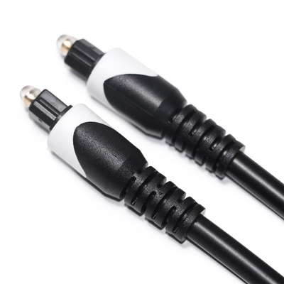 Cabo Digital White&Toslink OD4.0 Cabo de Fibra Óptica Banhado LSZH PVC Shelter Plugue Redondo Para Casa Plaer CD Soundbar
