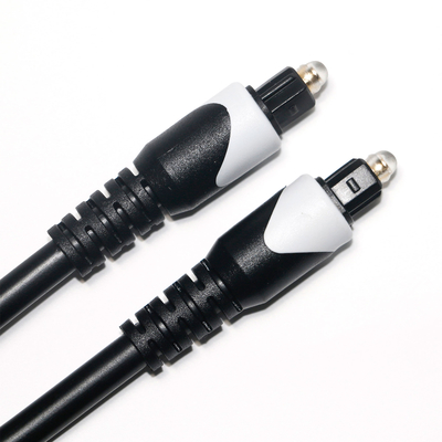 Cabo Digital White&Toslink OD4.0 Cabo de Fibra Óptica Banhado LSZH PVC Shelter Plugue Redondo Para Casa Plaer CD Soundbar