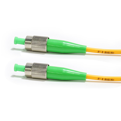 Porto amarelo do único modo de cabo de remendo 3.0MM da fibra ótica para a rede 2M 3M do LAN WLAN