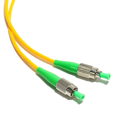 Porto amarelo do único modo de cabo de remendo 3.0MM da fibra ótica para a rede 2M 3M do LAN WLAN