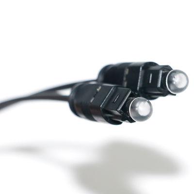 Cabo de áudio óptico digital Toslink óptico digital SPDIF Ultra fina corda de PVC Ject ouro chapa de poeira revestida
