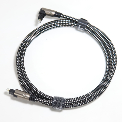 90 corda audio ótica do cabo OD5.0 Knited de Toslink do grau para Soundbar 5M