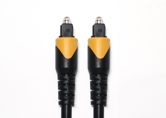 Toslink Cabo Óptico Laranja Preto OB6.0 6MHz PVC Revestido Conector Dourado Para TV de cinema em casa
