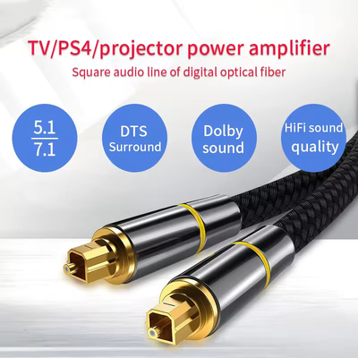 Cabo de áudio digital óptico Toslink SPDIF Fibra de alto-falante fio para cartão de vídeo HIFI DVD TV DTS Dolby 5.1 7.1 áudio ampl