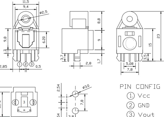 3,7 a 5.5V Jack de fibra ótica, transmissor audio exterior de FTTH Digitas Toslink