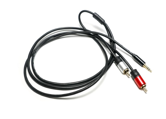 Metal Shell 3,5 milímetros Jack To Optical Cable, 2 em 1 cabo ótico do fones de ouvido
