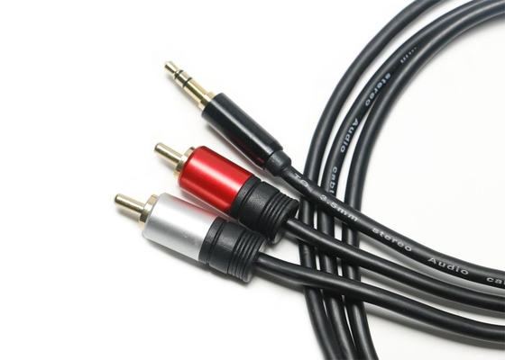 Metal Shell 3,5 milímetros Jack To Optical Cable, 2 em 1 cabo ótico do fones de ouvido