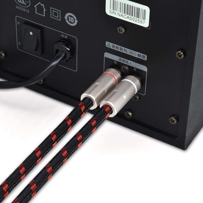 Cabos de entrada RCA HIFI 3,5 mm para cabo de áudio 2RCA para TV PC Amplificador DVD Alto-falante