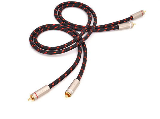 Cabos de entrada RCA HIFI 3,5 mm para cabo de áudio 2RCA para TV PC Amplificador DVD Alto-falante