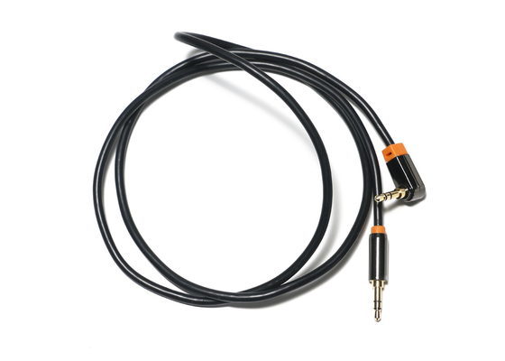 Preto 0,92 medidores de cabo audio ótico de Digitas, cabo do orador do carro do PVC do metal de 3.5mm