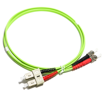 Fibra - cabo de remendo frente e verso multimodo ST-LC da fibra do ST milímetro OM2 50/125 3.0mm do cabo ótico UPC, 1M/2M/3M/5M/10M