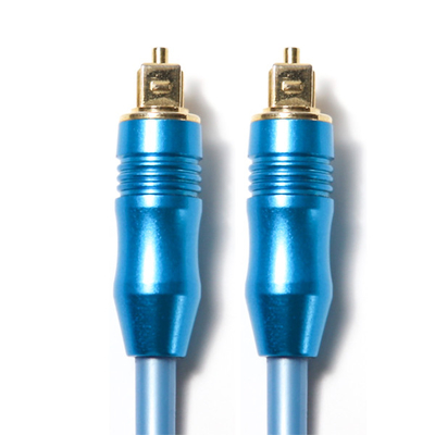 O azul audio ótico do cabo OD5.0 de Toslink Digital chapeou Shell For Amplifier Soundbar de alumínio 1.5M 3M 5M