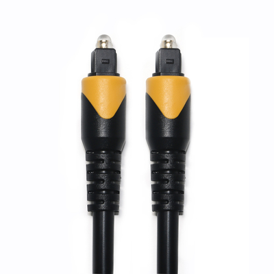 Yelloow & Black Toslink Digital Cable OD4.0 LSZH PVC Plated Gold Ject Para Home Player CD Soundbar