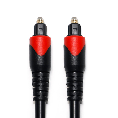 Cabo Digital Toslink Vermelho OD4.0 Cabo de Fibra Óptica Patchcord chapeado PVC Conector Redondo Para Casa Plaer CD Soundbar