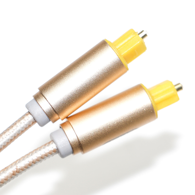 OD4.0 Toslink cabo digital trançado conector plástico shell para barra de som 1,8 m 2,4 m 3 m