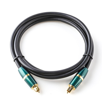 Toslink cabo óptico digital conector spdif banhado a ouro pvc para soundbar tv player 3 cores 1 m