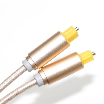 Corda de malha Toslink com concha de metal fosco chapeado OD4.0 plug para alto-falante de carro cabo digital barra de som