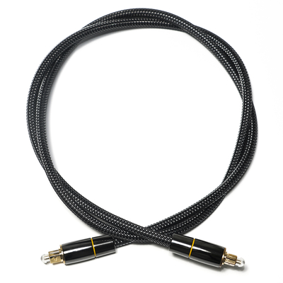 Toslink Toslink Cabo de Fibra Óptica Nylon Tecido Rede Banhado a Cobre Conector de Aro de Ouro 1.2M para alto-falante subwoofer