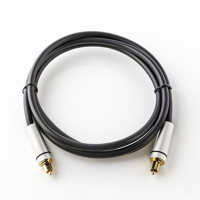 Cabo exterior do Rca de Toslink do orador da tevê com o conector 24K chapeado ouro