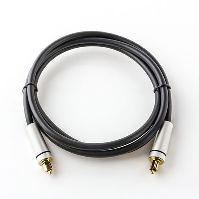 Cabo de áudio Toslink com conector trançado revestido de ouro e certificação ROHS
