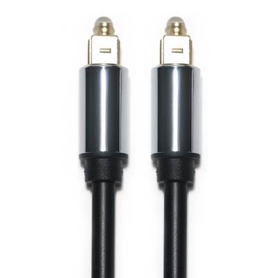 Cabo de áudio óptico digital Toslink OD5.0 banhado a alumínio liga shell cabo de interface quadrado para subwoofer 1,2 m