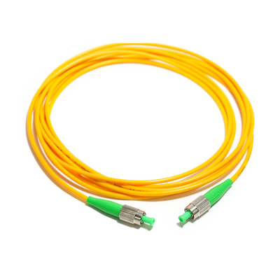 Porto amarelo do único modo de cabo de remendo 3.0MM da fibra ótica para a rede 2M 3M do LAN WLAN