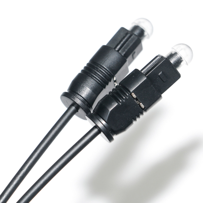 Cabo de áudio óptico digital Toslink óptico digital SPDIF Ultra fina corda de PVC Ject ouro chapa de poeira revestida