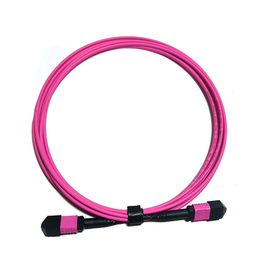 Fabricação de 12F MPO PC MPO PC OM3 3.0 3M Tipo B 3.0mm OM3-300 Fibra Óptica