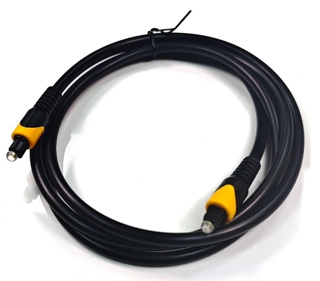 Toslink Cabo Óptico Laranja Preto OB6.0 6MHz PVC Revestido Conector Dourado Para TV de cinema em casa