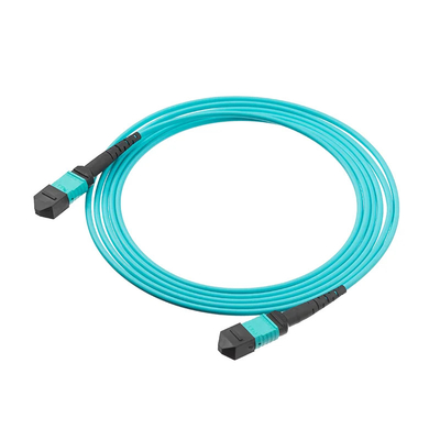 50/125 MTP MPO Fibra Óptica Patch Cord OM3/OM4 8/12/24F G657A1 12C 24C Para Telecomunicações