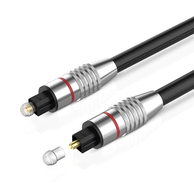 Cabo Toslink de cabeça revestida de ouro Cabo de áudio de fibra óptica digital 1M 1.5M 2M 3M 5M 10M 15M