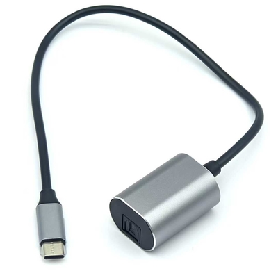 TOSLINK Cabos de áudio óptico feminino com conector masculino USB-C para alto-falante de barra de som Ideal para configurações de entretenimento profissional ou pessoal