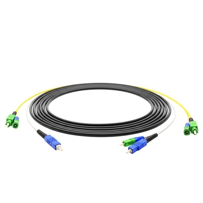 Cabos de fibra óptica de plástico simplex com conectores FC ST LC SC para ligação rápida e rápida em redes de telecomunicações e Ethernet