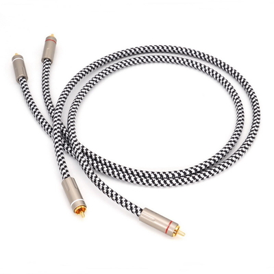 Cabos de entrada RCA HIFI 3,5 mm para cabo de áudio 2RCA para TV PC Amplificador DVD Alto-falante